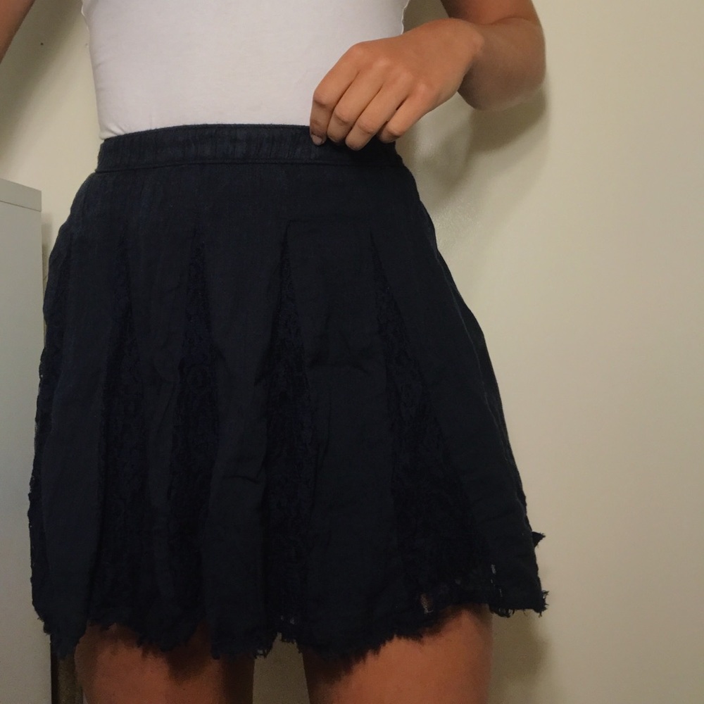 BOGO 1/2 OFF navy blue lace mini skirt
